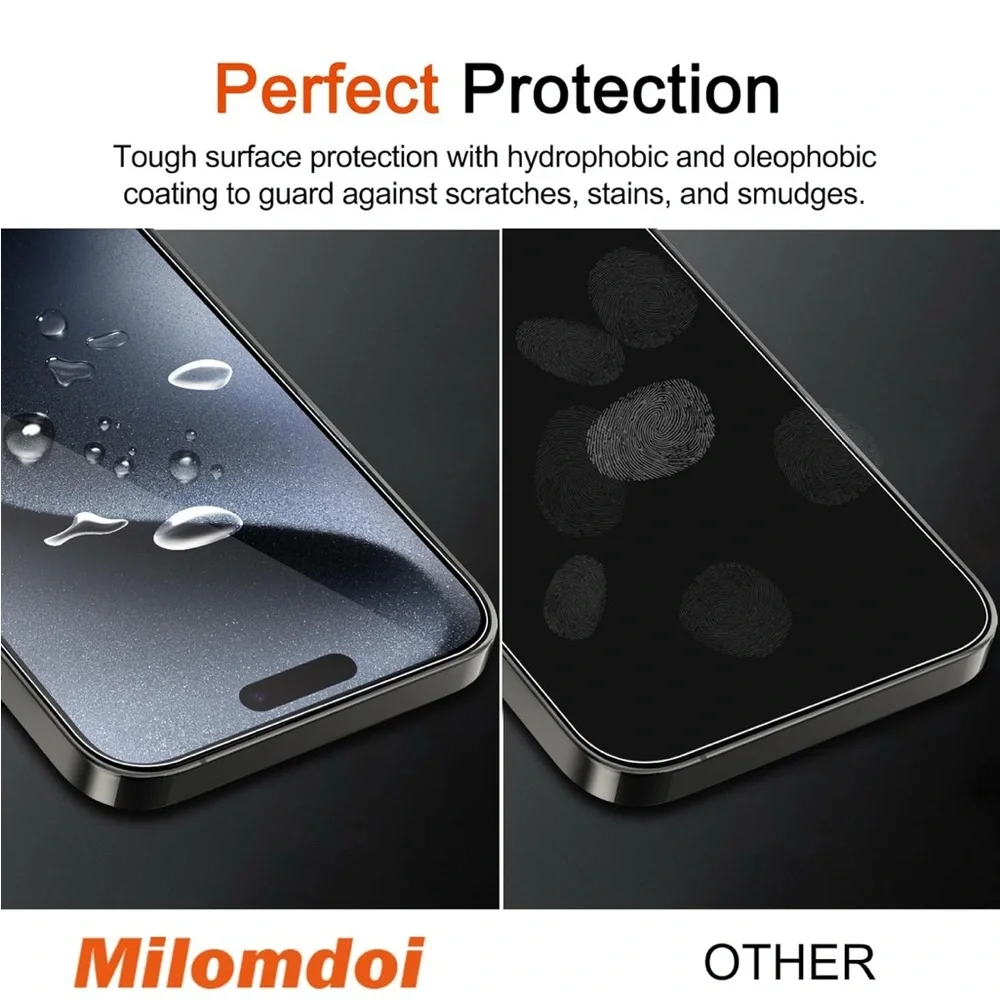 Tempered Glass Screen Protector for Cell Phones - Clear IPhone 15 Pro Compatible